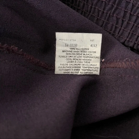 Vintage Purple High Waist Trousers Pants - Picture 7 of 7